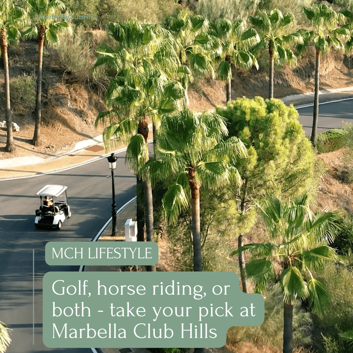 Golf, horse riding, or both - take your pick at Marbella Club Hills